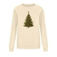 thumbnail image 5 of Christmas Sweatshirt Women Christmas Tree Graphic Pullover Long Sleeve Casual Holiday Tops Cute Winter Xmas Shirt, 5 of 5