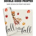 thumbnail image 5 of Hello Fall Placemat Set of 4, 12x18 Inch Farmhouse Orange Autumn Maple Leaves Floral Linen Washable Heat Resistant Table Mats for Dinner Party Picnic Seasonal Decoration, 5 of 7