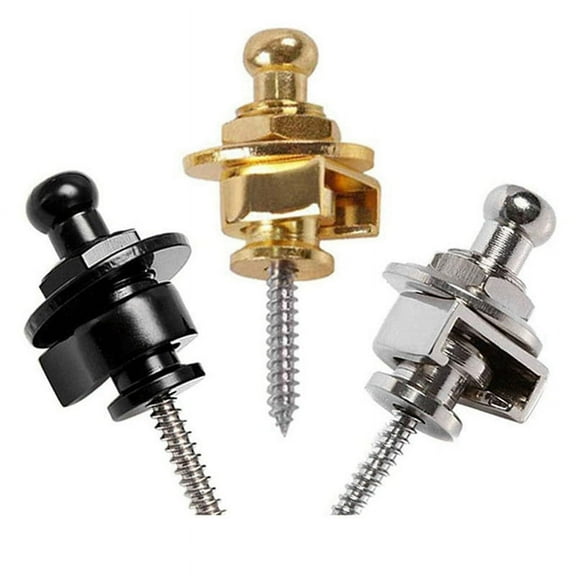 Guitar Strap Lock Metal Bass Studs Anti-OffGuitar Locks Gold