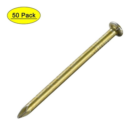 

Uxcell 40mm / 1.6 Wall Cement Nails Carbon Steel Electroplating Bronze 50 Pack
