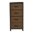 thumbnail image 4 of Household Essentials Dresser Tower Chest of Drawers Black Oak Wood Grain with 4 Brown Strorage Drawers, 4 of 7