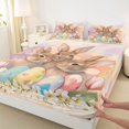thumbnail image 4 of Erosebridal Kids Easter Eggs Rabbits Full Size Sheets 4-Piece,Boys Girls Cartoon Animal Flowers Bed Sheets,Microfiber Bedroom Decor, 4 of 5