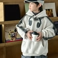 thumbnail image 6 of Teen Boys Hooded Sweatshirt Long Sleeve Pullover Kids Top Spring Fall Winter Daily Wear Fabric Clothes White Size 15-16T, 6 of 9