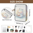 thumbnail image 3 of Haosy Accordion File Organizer Zipper Binder 500 Sheet 6-Tab Expanding File Folder Multi-Pocket 1.2 Inch 3 Ring Cute Hippopotamus and Rice, 3 of 7