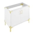 thumbnail image 2 of Voltaire 36" Single, Bathroom Vanity in White with Gold Hardware - Cabinet Only, 2 of 5