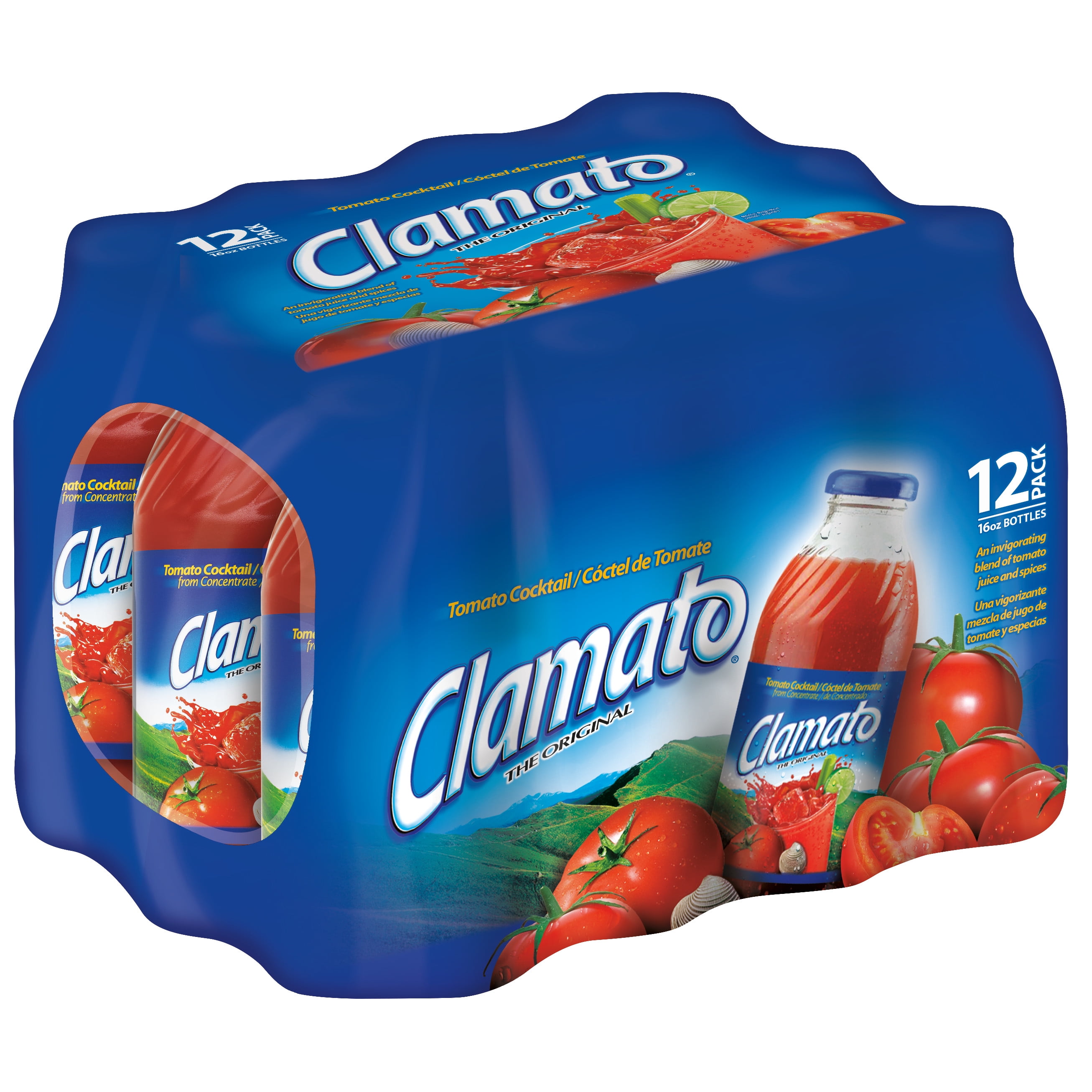 Clamato Original Tomato Cocktail, 16 fl oz, Glass Bottle