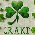 thumbnail image 6 of WYYP Four Leaf Clover Shamrock Blessing Round Tablecloth, Full Width Single-Sided Printing, 100% Polyester Fiber, Waterproof Resistant Fabric White, 6 of 8