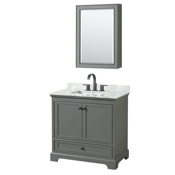 Wyndham Collection Wcs202036scmunsmed Deborah 36" Free Standing Single Vanity Set - Dark