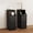2-Black-2pcs, variant on Gineuiia Narrow Walnut Nightstand Set of 2, Small Bedside Table with Round Drawer, Skinny Wood Mid Century Modern End Table, Walnut