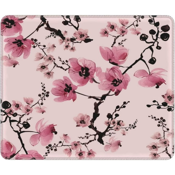 Mouse Pad Cherry Blossoms Anti-Slip Gaming Mouse Pad for Laptops Office Computer Mouse Pads 7.9" x 9.5"