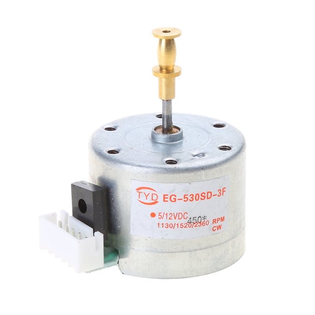 Motor de cobre para tocadiscos Apooke EG530SD-3F, 5-12 V CC, 3 velocidades, 33/45/78 RPM, ajustable, con manguito de cobre
