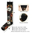 thumbnail image 3 of FORMRS Womens Knee High Socks Casual Long Thick Travel Daily Wear, 2 Pairs, Red Flowers Pattern, 3 of 6