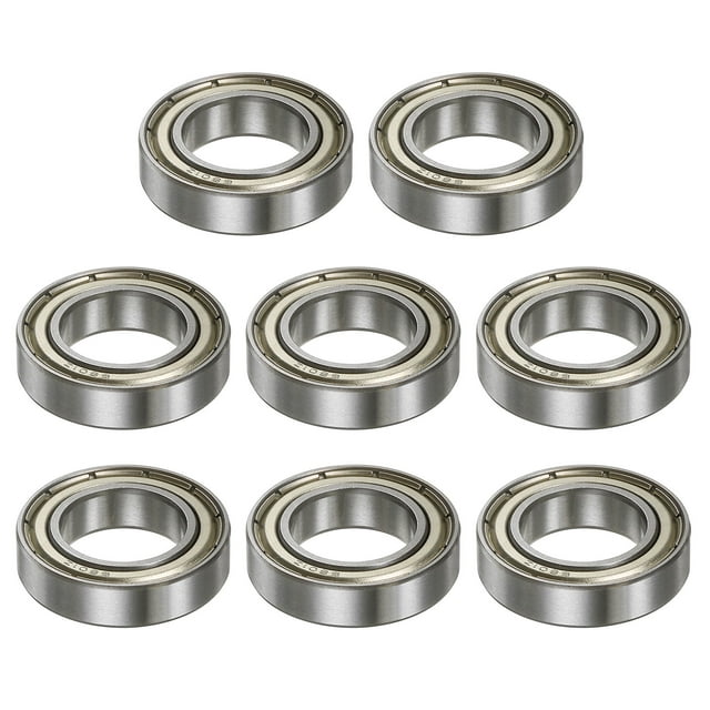 Unique Bargains 6801ZZ Roulements à Billes 12mmx21mmx5mm Acier Chromé Double Blindage Lot de 8