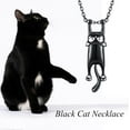 thumbnail image 6 of JUSORA Cat Necklace 925 Sterling Silver Black Cat Pendant Necklace Animal Jewelry for Women, 6 of 6