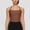 A1733 Brown, variant on Tank Top for Women Square Neck Sleeveless Casual Athletic Racerback Halter Style Slim Fit Stretchy Soft Breathable Yoga Gym Workout Cropped Length Summer Tops
