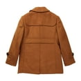 thumbnail image 2 of Isaac Mizrahi Boy's CT1004 Solid Wool Toggle Coat with Removble Hood - Tan - 14, 2 of 3