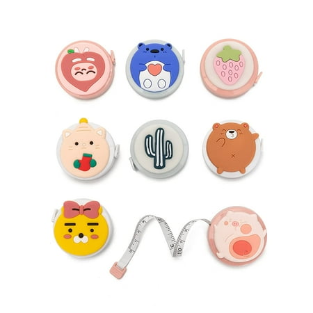 

JLMMEN STORE 8 Pack Tape Measure Retractable Mini Measuring Tape 60-Inch 1.5 Meter Soft Body Tailor Sewing Measuring Ruler Cute Craft Cloth Tape Measure Ruler Business Gift for Kids Mother Knitting