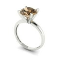 thumbnail image 2 of Clara Pucci 14K White Gold 2.5ct Champagne Solitaire Ring for Women, 2 of 8