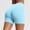 *Light Blue, variant on ClodeEU Women's High Waisted Tummy Control Quick Dry Yoga Shorts with Built in Liner ,Breathable Anti Exposure Athletic Bottoms Purple,Womens Plus XXL