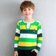 thumbnail image 4 of Odeerbi Chicos Henley Camisas Algodón Color Bloque Rayas Bordado Camisa de Manga Larga, 4 of 6
