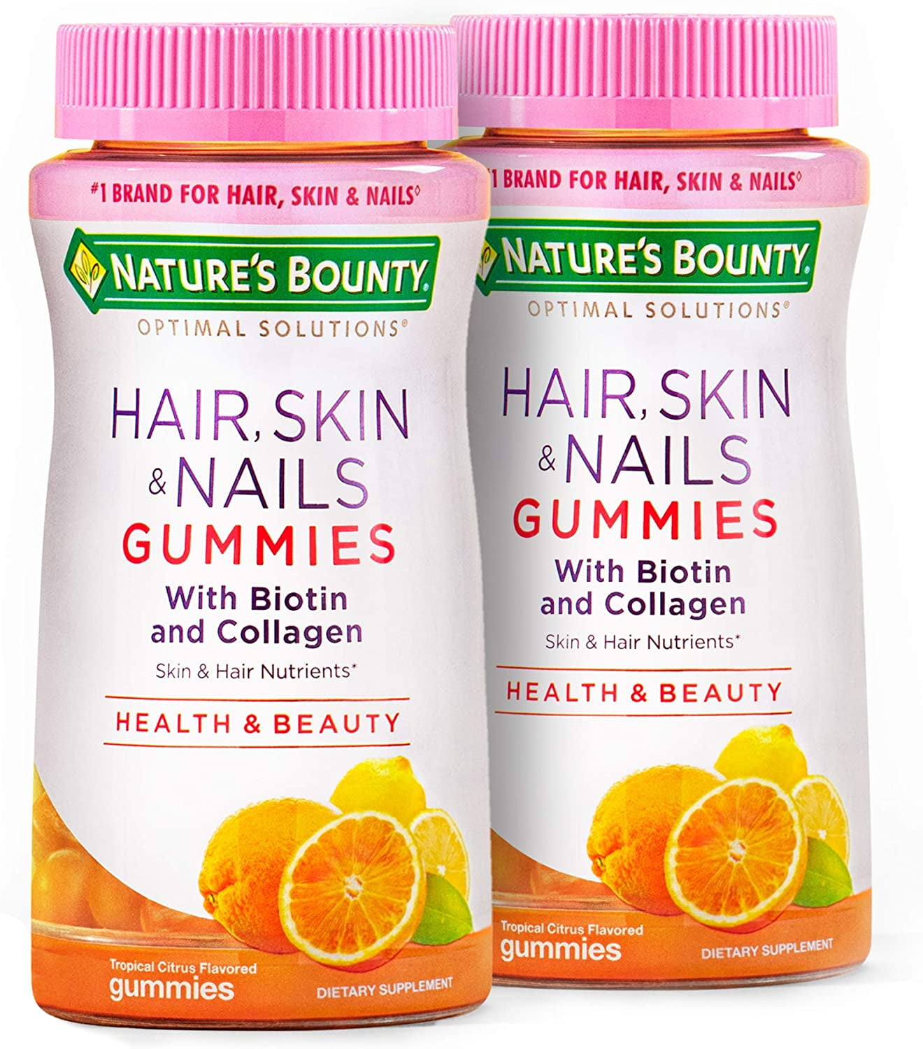 Nature's Bounty Hair, Skin, & Nail Health with Biotin & Collagen Dietary Supplement Gummies, Orange, 80 ea (Pack of 2) Nature's Bounty Hair, Skin, & Nail Health with Biotin & Collagen Dietary Supplement Gummies, Orange, 80 ea (Pack of 2)