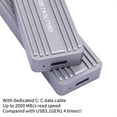 thumbnail image 2 of USB C M.2 SSD Enclosure For NVME And NGFF 2242 2280 SSDs, Aluminum Toolless, 2 of 6