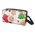 thumbnail image 2 of Goofa Christmas Gingerbread Cookies Printed Toiletry Bag with Handle,Large Capacity Travel Makeup Cosmetic Bag for Women, Carry on Airport Airline Compliant Bag, 2 of 9