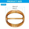 thumbnail image 2 of Uxcell Scarf Ring Clip Resin Oval T-Shirt Clip Fashion Ring Scarves Clasp Buckle Tie Circle Clip Light Coffee Color, 2 of 6