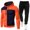 Orange, variant on Mens Sweatsuits 2 Piece Sets, Athletic Tracksuit Set Sports Suit Long Sleeve Hooded Matching Joggers Sweatpants (M,Navy)
