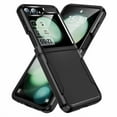 thumbnail image 1 of Supershield Case For Samsung Z Flip 7 Shockproof Armor TPU Bumper Hard Plastic Phone Cover - Black, 1 of 5