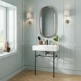 thumbnail image 4 of 30" White Rectangular Console Bathroom Sink with Overflow, 4 of 12