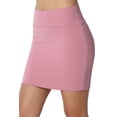 thumbnail image 1 of TheMoogan Women's Basic Stretch Cotton High Waist Double Layer Tube Mini Skirt, 1 of 7