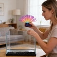 thumbnail image 5 of 1pc Artificial Fluorescent Silicone Aquatic Plant with Base, Simulation Fish Tank Decorations for Aquarium (Purple-A), 5 of 5