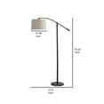 thumbnail image 5 of 70 Inch Arc Floor Lamp, Beige Shade, Adjustable Arm and Height, Dark Bronze, 5 of 6