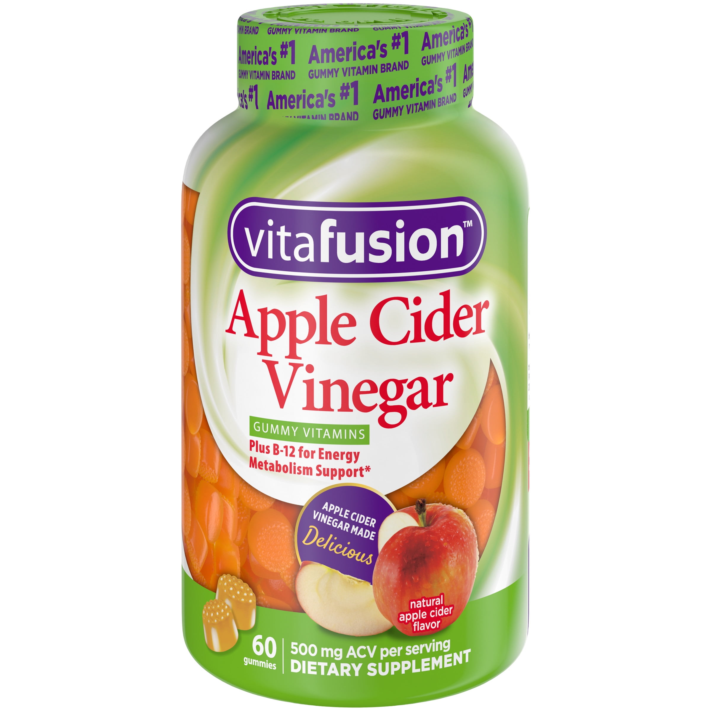 Vitafusion Apple Cider Vinegar Gummy Vitamins, 60ct