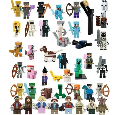 38 Pcs Minecraft Action Figures Set, 1.77 inch Minifigures Collectible Building Blocks Toys for Kids Birthday Gifts
