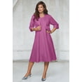thumbnail image 5 of Roaman's Women's Plus Size Petite Fit-And-Flare Jacket Dress, 5 of 6