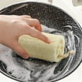 thumbnail image 3 of 1pc Natural Loofah Shower Sponge, Luffa Scrubber for Kitchen & Bathroom Cleaning, Eco-Friendly Cleaning Rag for Gentle Scrubbing & Exfoliation, 3 of 7
