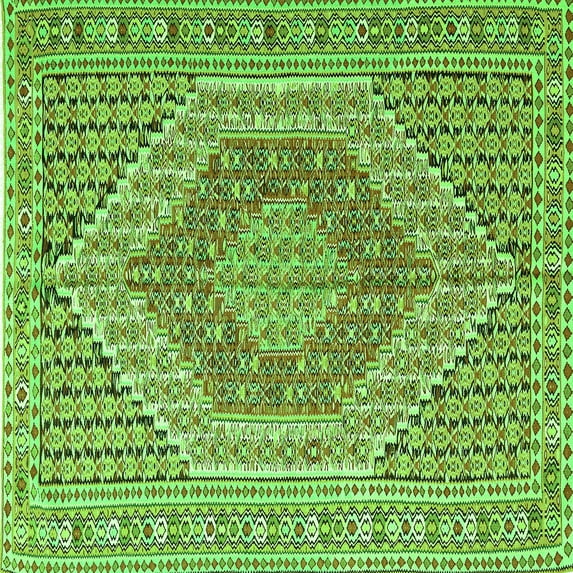 Ahgly Company Indoor Square Persian Green Traditional Area Rugs, 4' Square