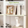 thumbnail image 6 of Finmind 71-inch Tall Bookshelf,  Farmhouse 5-Tier Bookcase with Open Shelves, Large Wood Book Shelf Display Shelving Unit for Home Office, White, 6 of 8