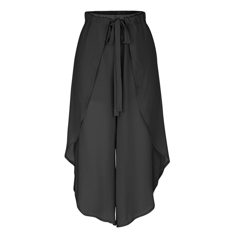 HUPOM Palazzo Pants For Women Dressy Pants Commuter High