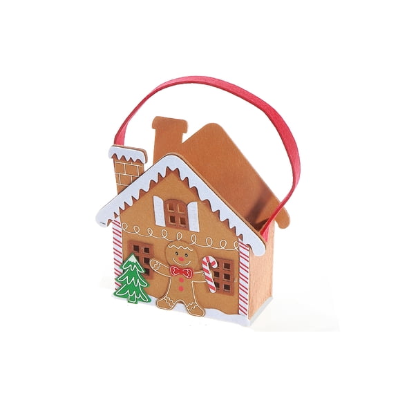 Panier En Feutre En Forme De Maison En Pain DÉpices (14,7 Cm) - Lot De 2