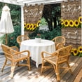 thumbnail image 4 of Outdoor Curtains for Patio Waterproof, Spring Sunflowers Outdoor Privacy Panels Grommet, Farmhouse Brown Wooden Plank Blackout Outside Curtains for Porch/Cabana/Pergola/Gazebo 54"x84", 1 Panel, 4 of 8