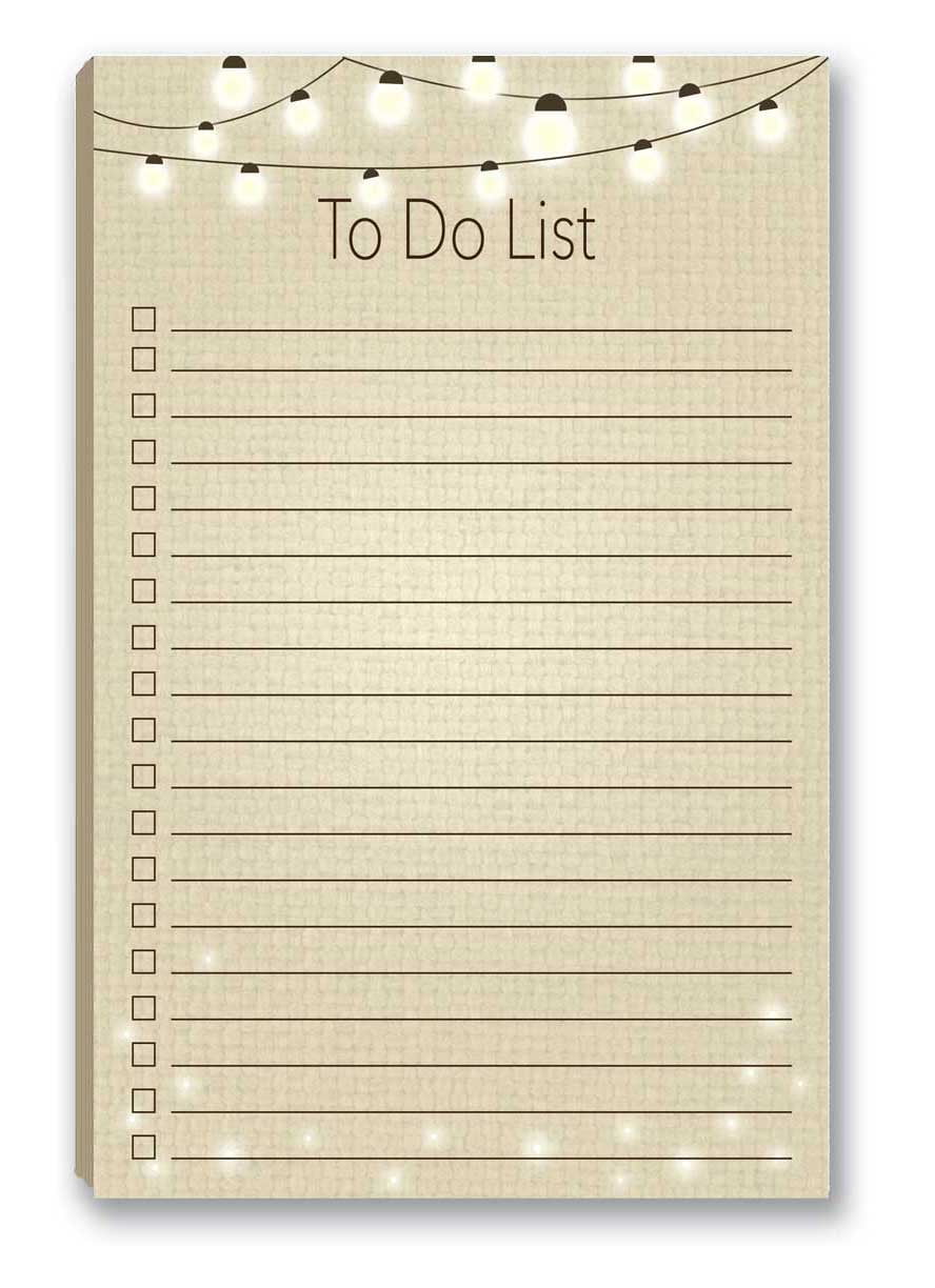Rustic Barnwood Fun To Do List Notepad with Magnet White Dots 8.5 x 5.5 Shopping Grocery Daily Tasks List 