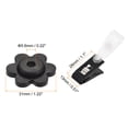 thumbnail image 2 of Jardín Bandera Goma Tapones Flor Forma y Anti-Viento Clips Accesorios Kit para Patio Bandera Soporte Postes, Negro 6en1 Juego, 2 of 4