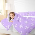 thumbnail image 4 of Feelyou Cartoon Purple Bow Kid Twin Comforter Sets, Bowknot Butterfly Bedding Set, 2-Piece, 4 of 8