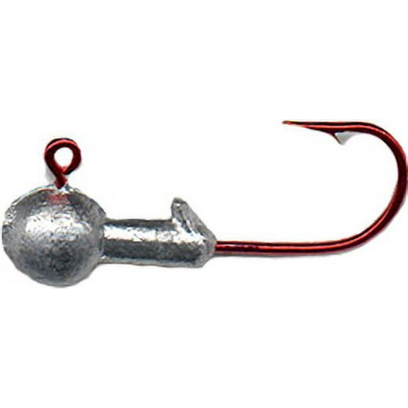 Arkie Ball Jig Heads, Red Hook, 1/16 Oz., 10 Count
