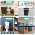 thumbnail image 7 of Hanging Trash Can with Lid, 3.2 Gallon Kitchen Hanging Garbage Can with Lid, Wall-Mounted Garbage Can for Cabinet, Under Sink, Bathroom, Bedroom, Office(1 Pack,12 L,Black), 7 of 7