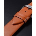 thumbnail image 4 of Uxcell Genuine Leather Band Smooth Flat Leather Watch Strap for Men and Women Brown/Silver Tone 18mm, 4 of 7