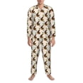 thumbnail image 3 of Sikiie Art cute koala Mens Pajama Set, Soft Warm Long Sleeve Sleepwear, Cozy Button-Down Pjs for Men-Small, 3 of 7